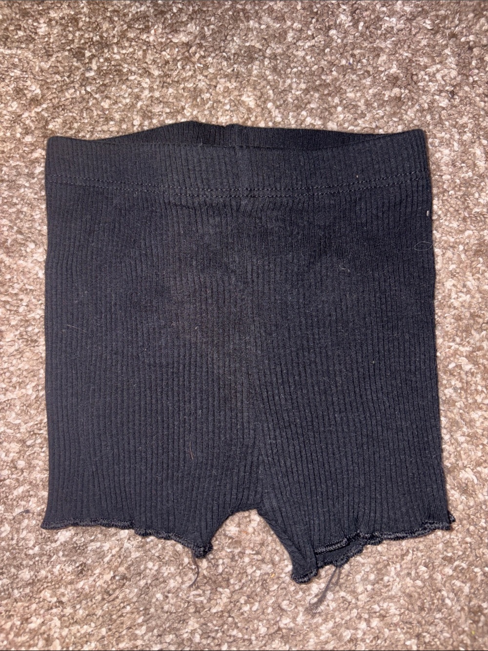 Black Ribbed Baby’s Bike Shorts